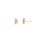 Lemon Pavé Studs 14k Yellow Gold, Diamond