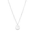 Disc Necklace 14k White Gold