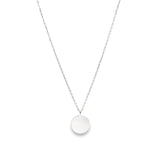 Disc Necklace 14k White Gold