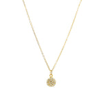 Pavé Disc Cable Necklace 14k Yellow Gold, Diamond