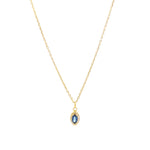 Marquise Diamond Halo Cable Necklace 14k Yellow Gold, Diamond