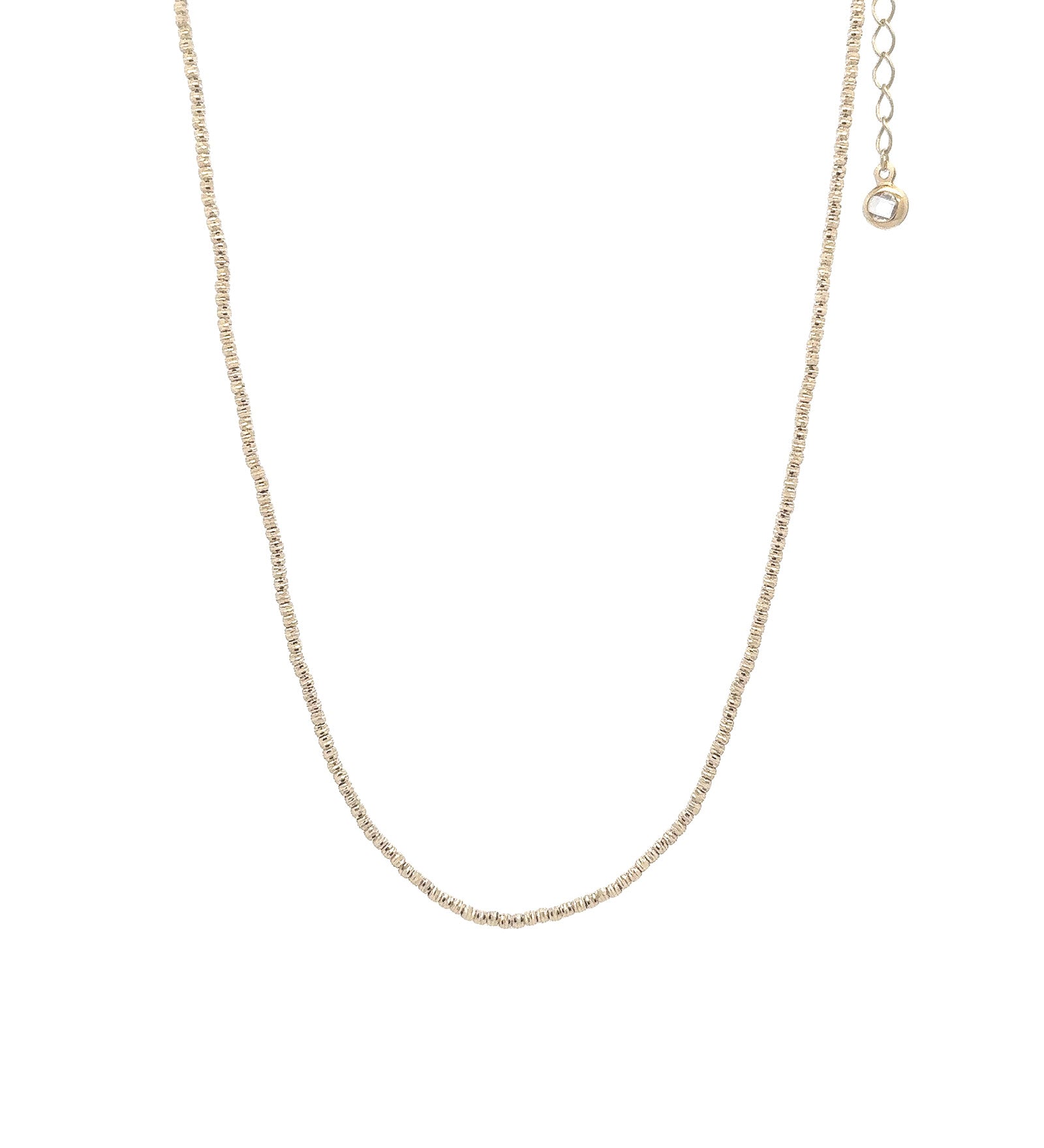 Diamond Cut Ball Chain Necklace 10k Yellow Gold