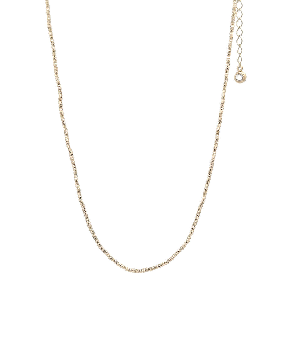 Diamond Cut Ball Chain Necklace 10k Yellow Gold