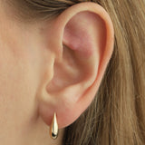 Teardrop Studs 10k Yellow Gold