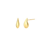 Teardrop Studs 10k Yellow Gold