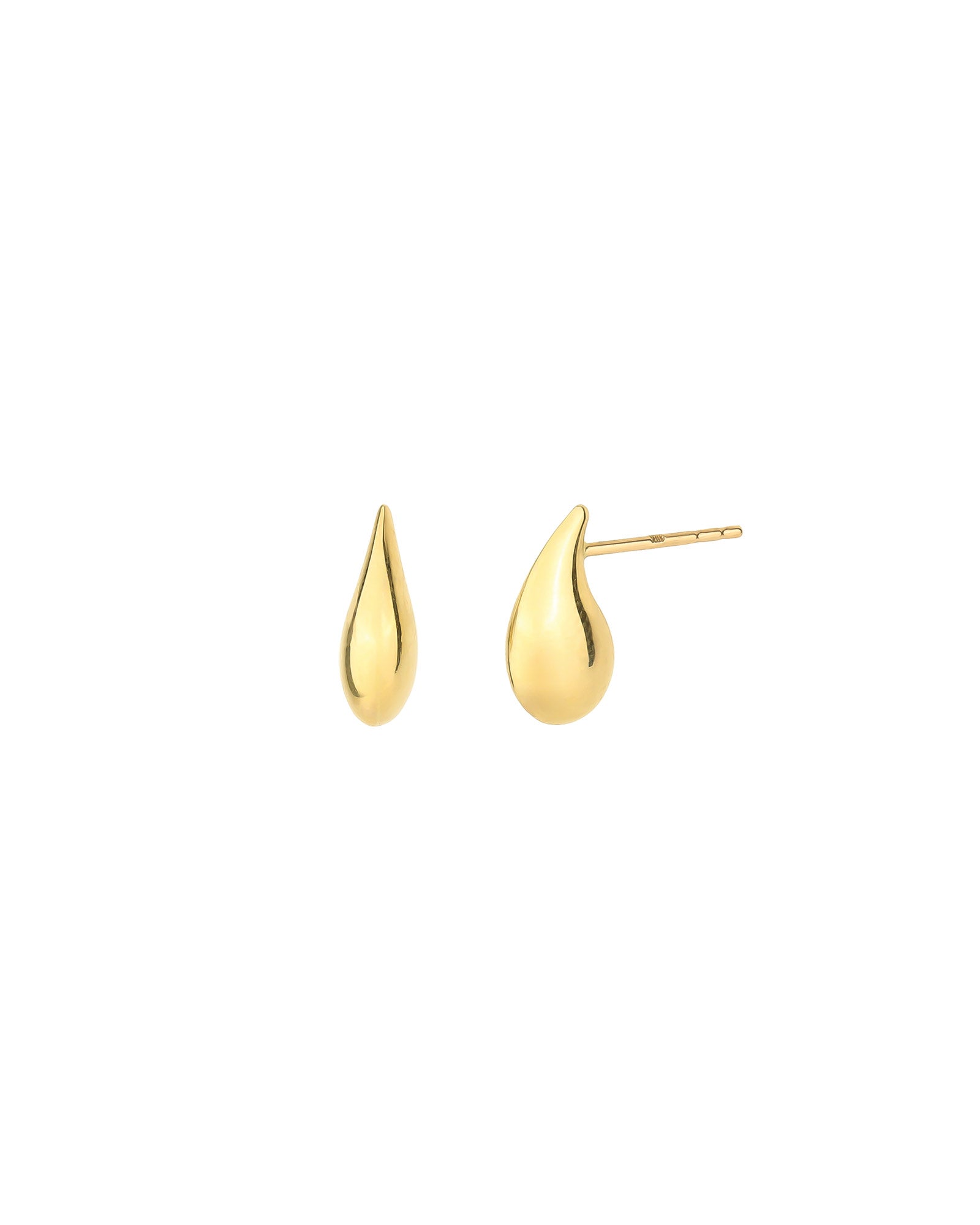 Teardrop Studs 10k Yellow Gold