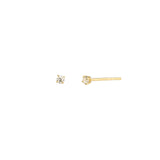 Round CZ 2mm Stud 10k Yellow Gold, Cubic Zirconia