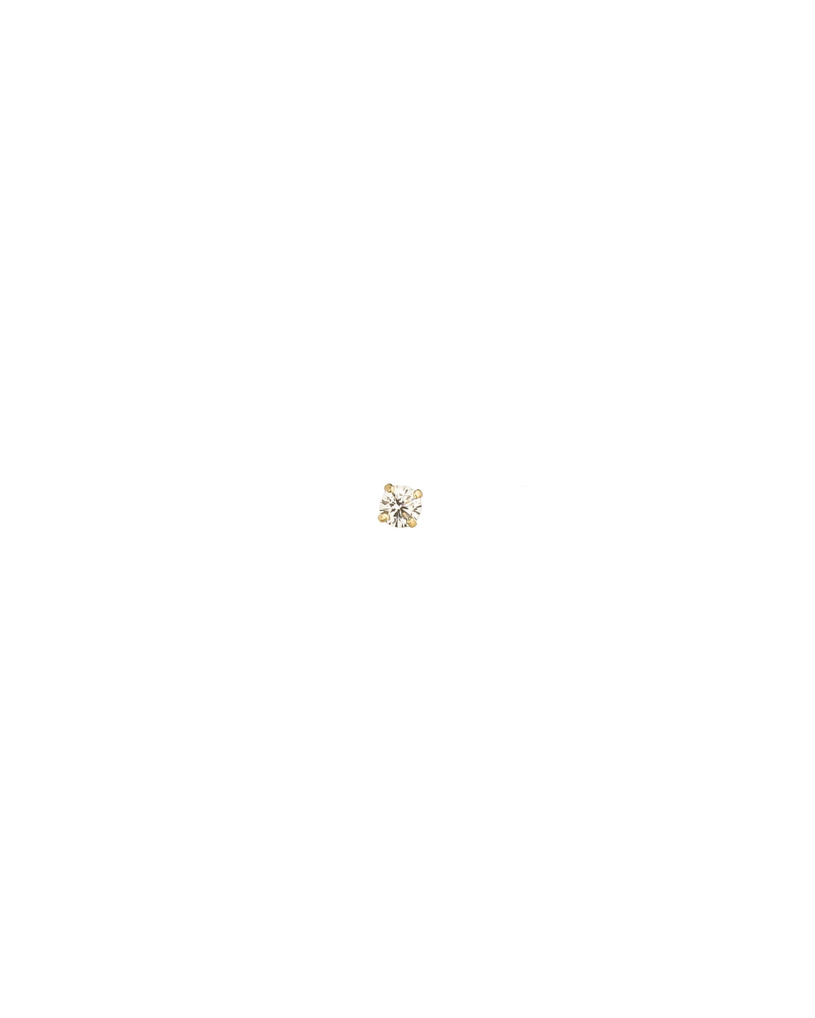 Round CZ 2mm Stud 10k Yellow Gold, Cubic Zirconia