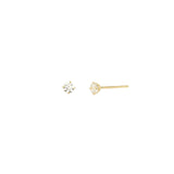 Round CZ 3mm Studs 10k Yellow Gold, Cubic Zirconia