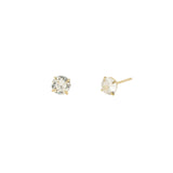 Round CZ 5mm Studs 10k Yellow Gold, Cubic Zirconia