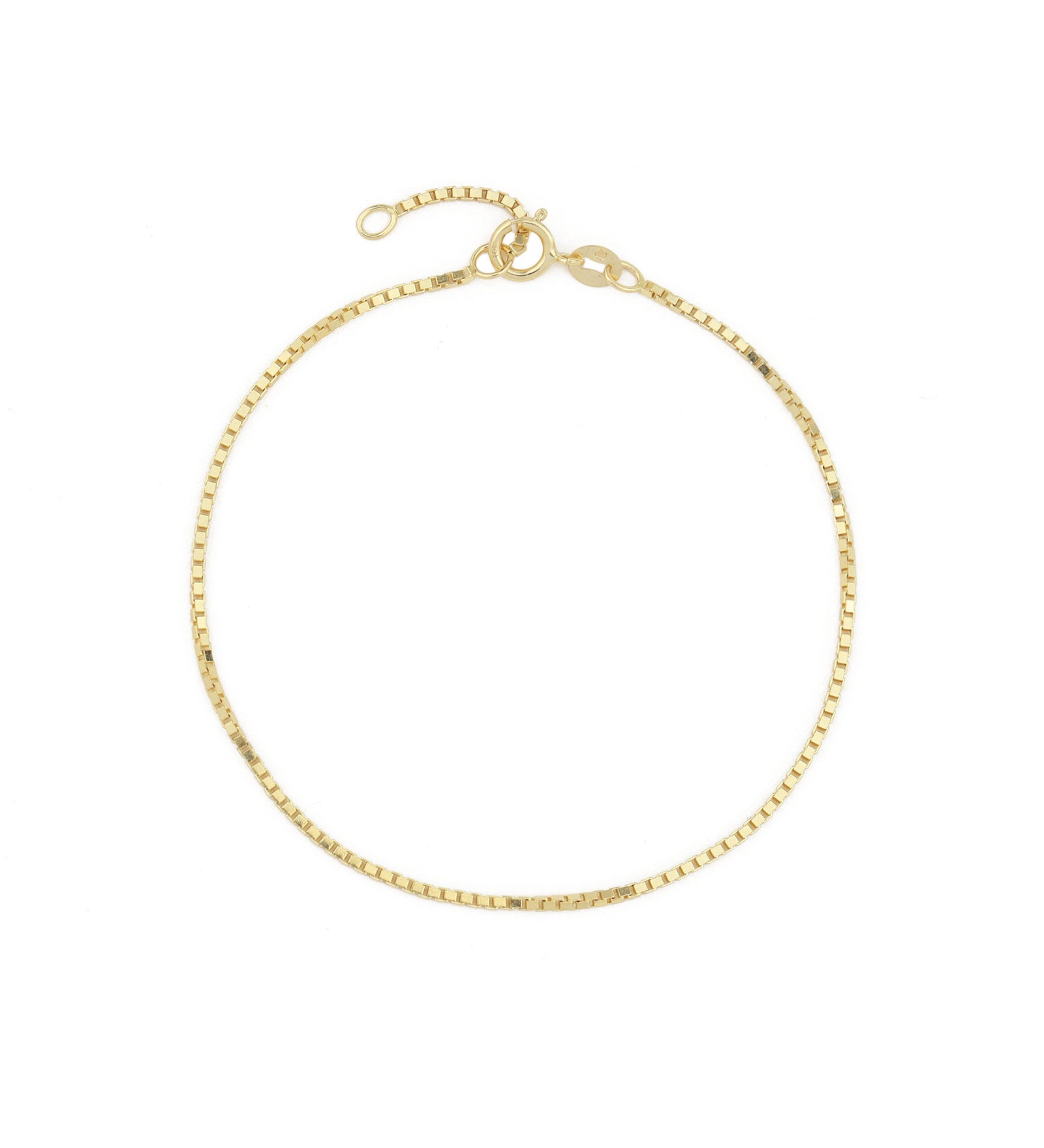 Box Chain Bracelet 10k Yellow Gold