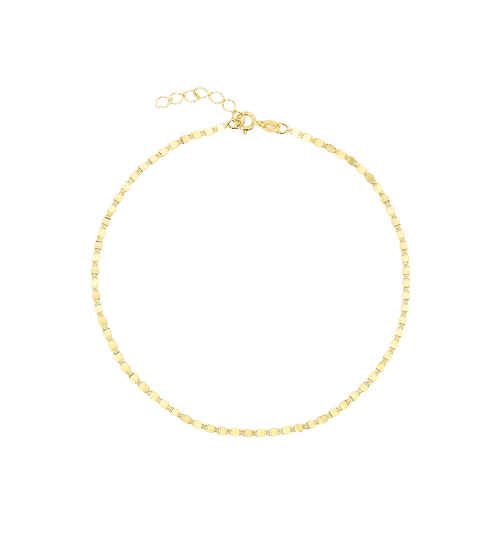 Valentino Anklet 14k Yellow Gold