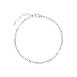 Faceted Beaded Bracelet Sterling Silver