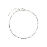 Faceted Beaded Bracelet Sterling Silver