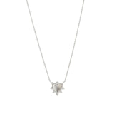 Spike Heart Diamond Necklace 14k White Gold, Diamond