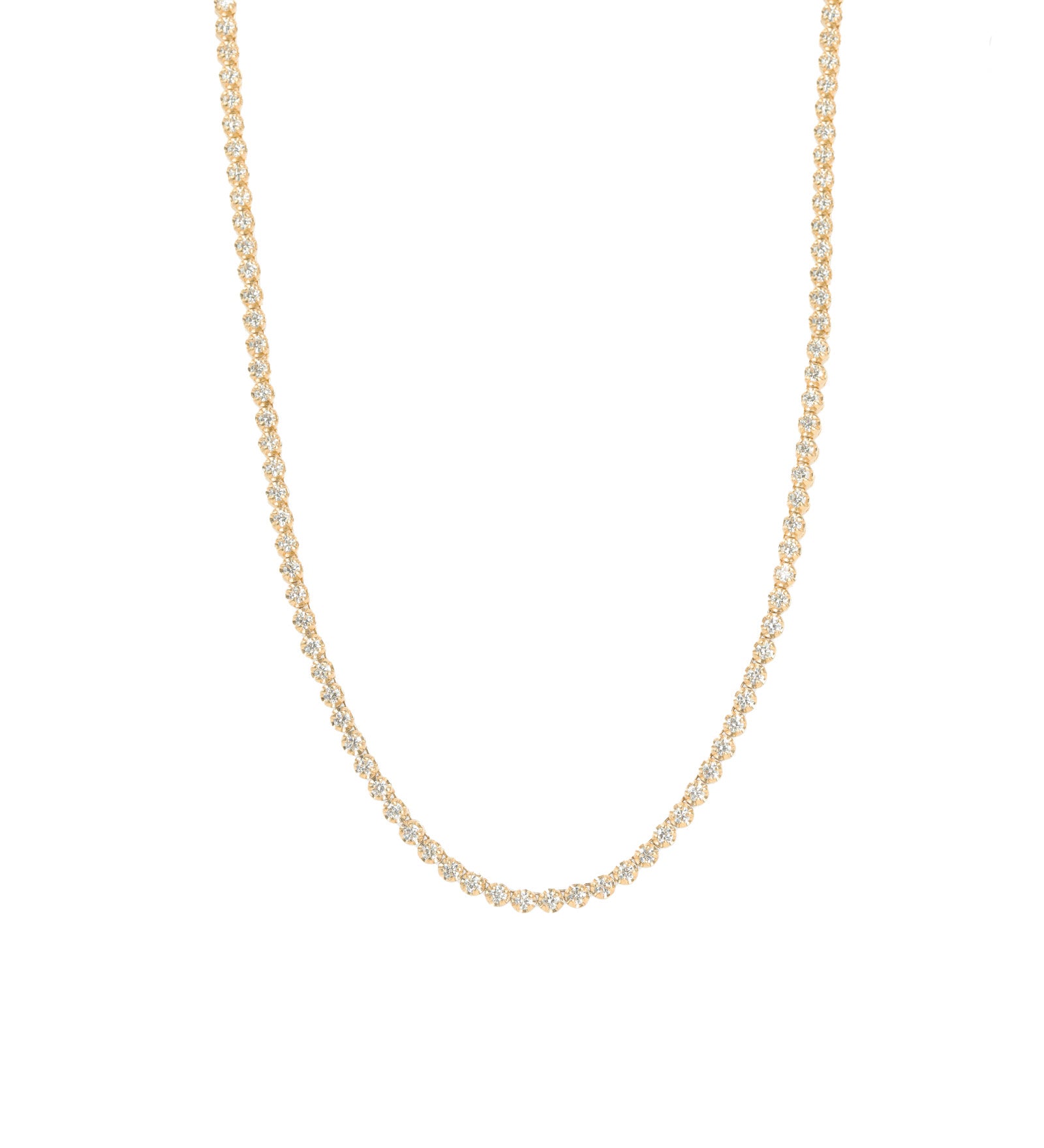 Goldhive-Tennis Diamond Necklace | Medium-Necklaces-14k Yellow Gold, Diamond-Blue Ruby Jewellery-Vancouver Canada