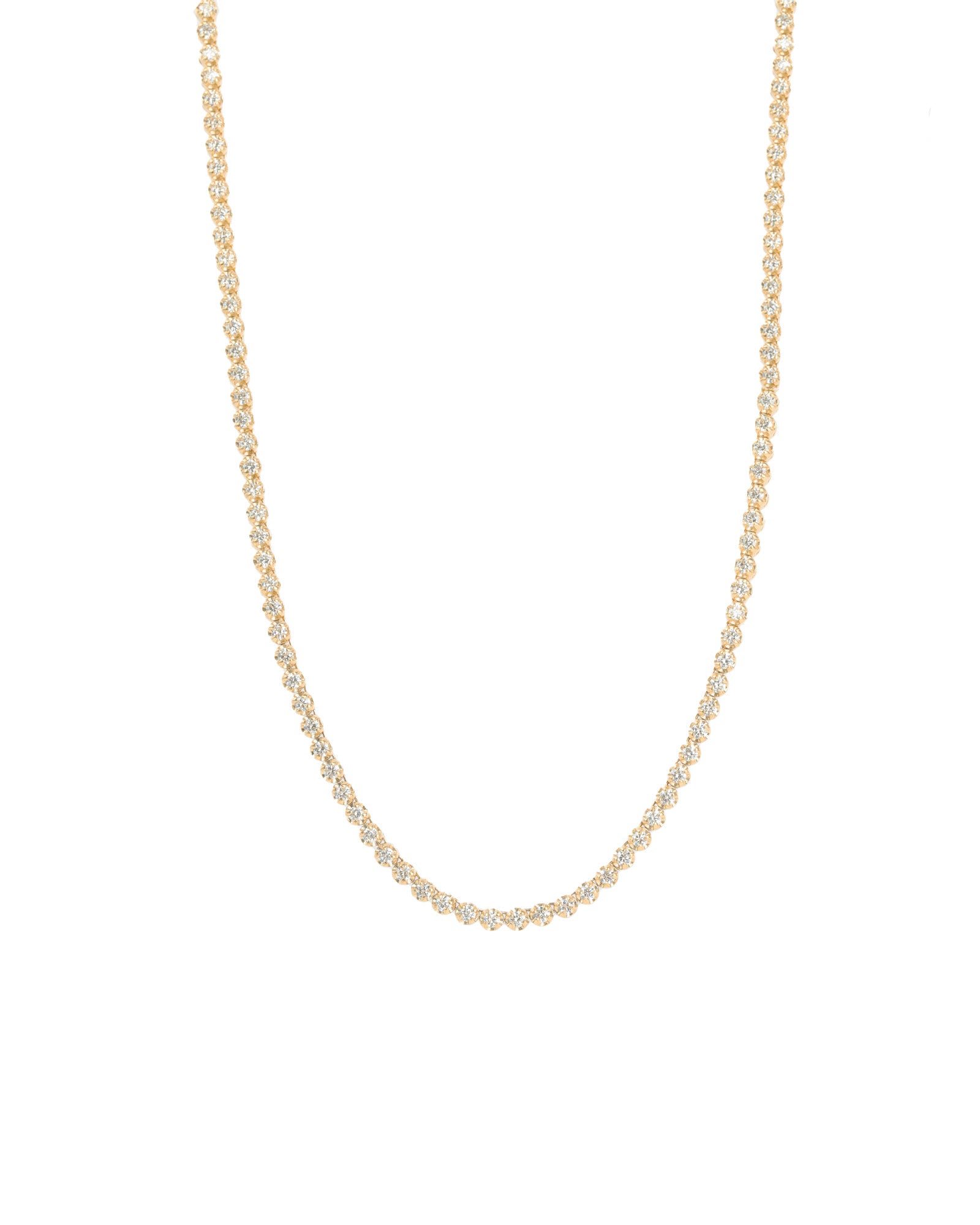 Goldhive-Tennis Diamond Necklace | Medium-Necklaces-14k Yellow Gold, Diamond-Blue Ruby Jewellery-Vancouver Canada