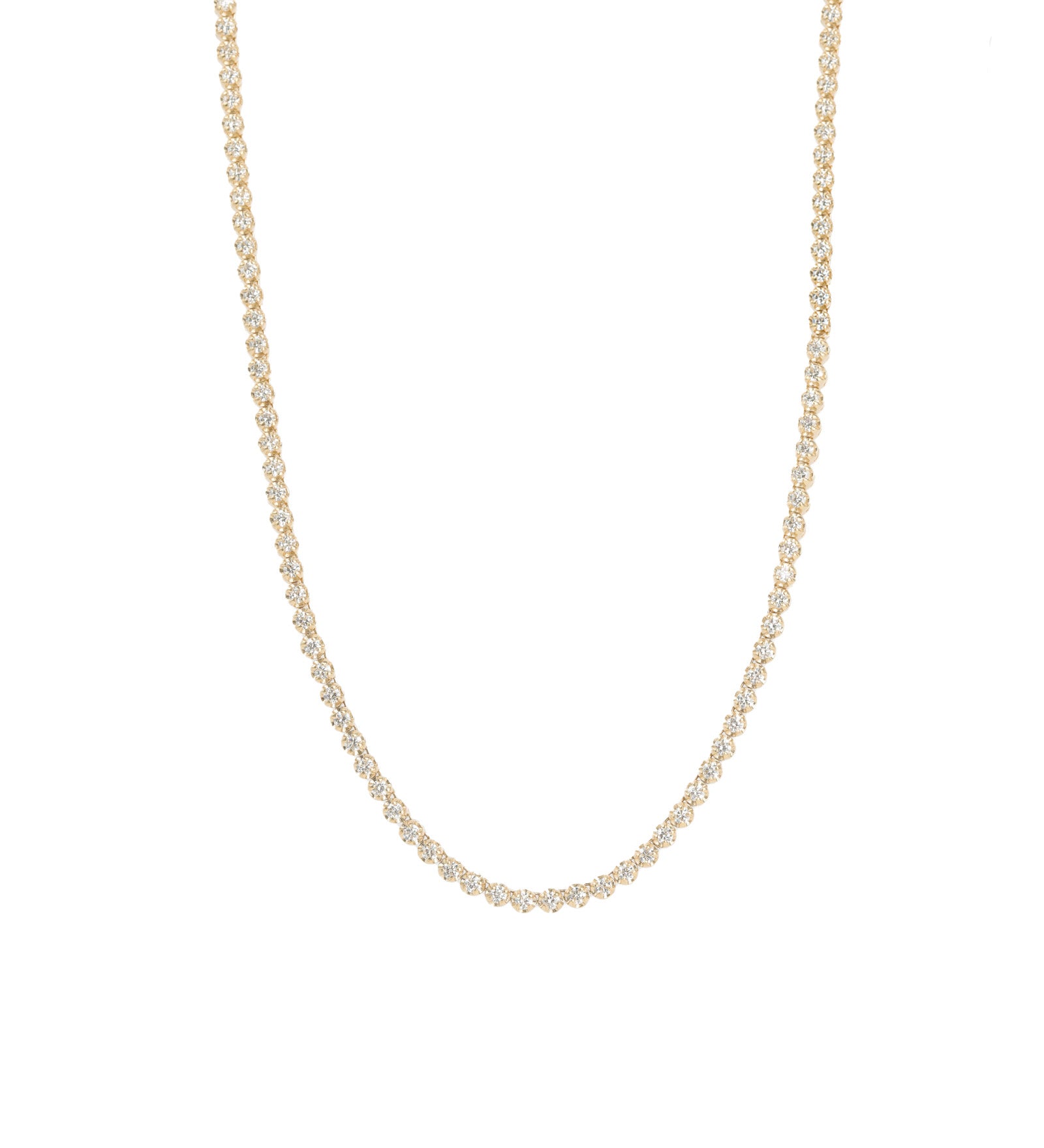 Goldhive-Tennis Diamond Necklace | Large-Necklaces-14k Yellow Gold, Diamond-Blue Ruby Jewellery-Vancouver Canada