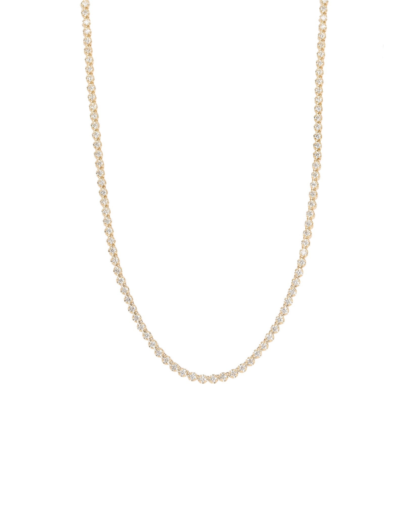 Goldhive-Tennis Diamond Necklace | Large-Necklaces-14k Yellow Gold, Diamond-Blue Ruby Jewellery-Vancouver Canada