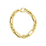 Rectangle Oval Link Bracelet 14k Yellow Gold