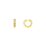 Diamond Huggies | 10mm 14k Yellow Gold, Diamond