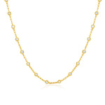 Diamond By The Yard Necklace 14k Yellow Gold, Diamond