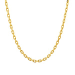 Paperclip Chain Necklace 14k Yellow Gold