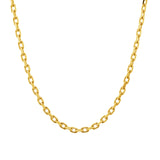 Paperclip Chain Necklace 14k Yellow Gold