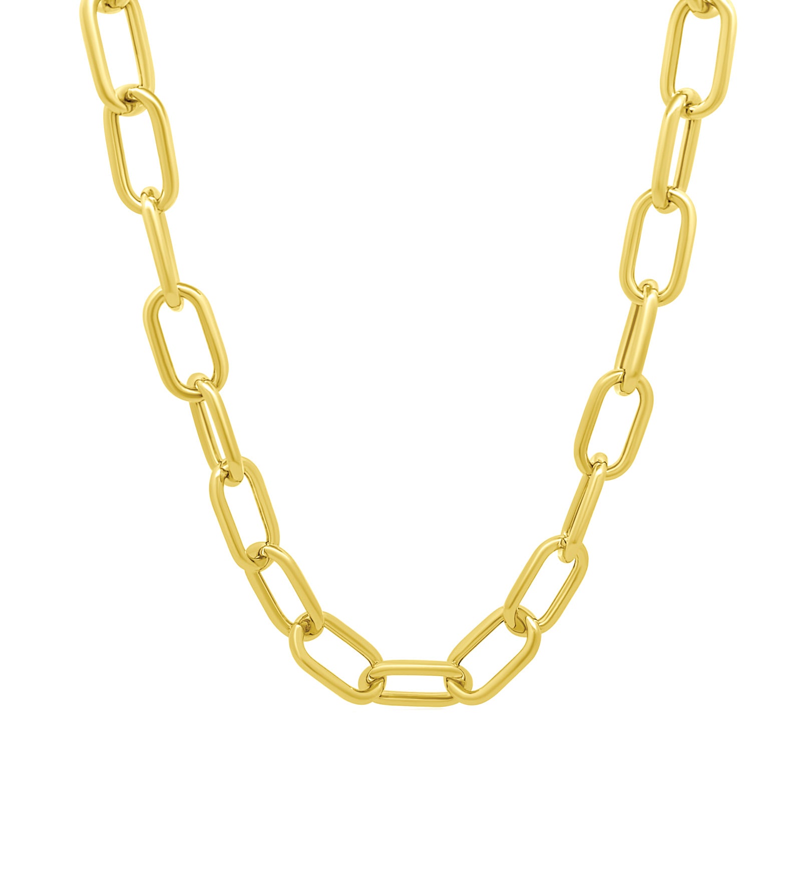 Large Oval Link Necklace 14k Yellow Gold