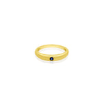 Inset Sapphire Tapered Ring 14k Yellow Gold, Sapphire / 7