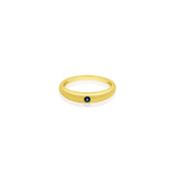 Inset Sapphire Tapered Ring 14k Yellow Gold, Sapphire / 7