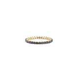 Goldhive-Diamond Eternity Ring-Rings-14k Yellow Gold, Black Diamond-7-Blue Ruby Jewellery-Vancouver Canada