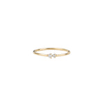 Duo Diamond Ring 14k Yellow Gold, Diamond / 7