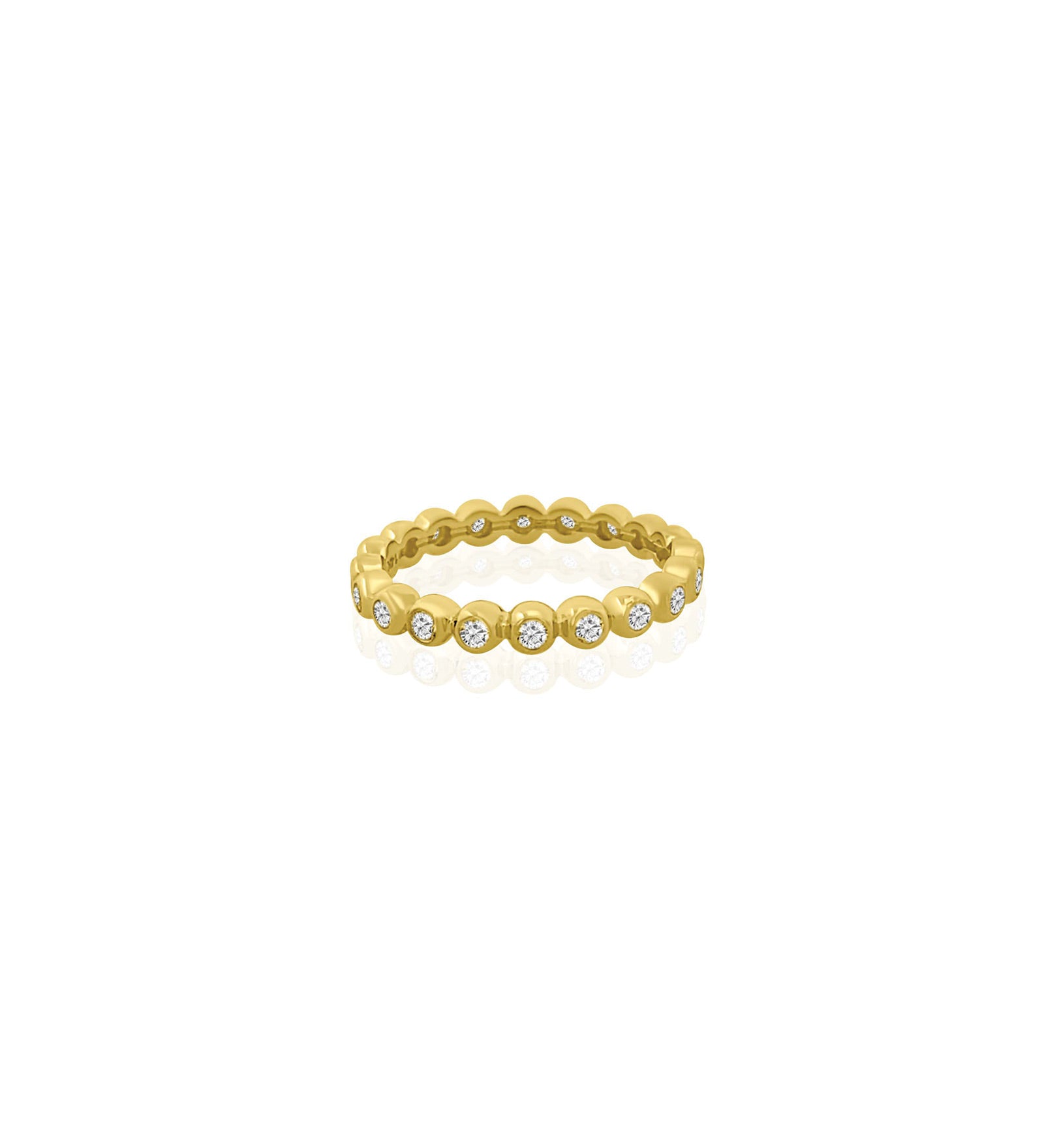 Bezel Diamond Eternity Ring 14k Yellow Gold, Diamond / 7