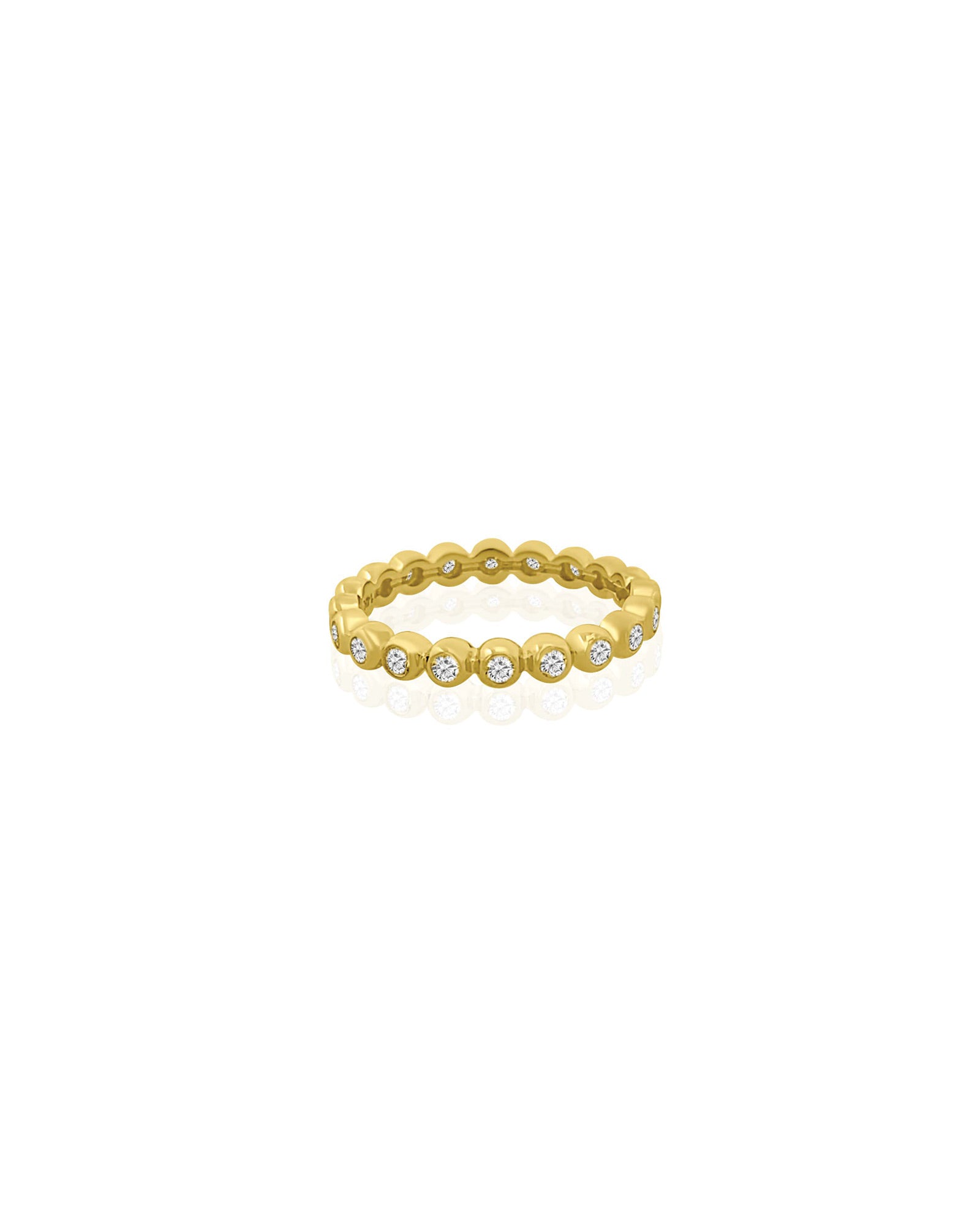 Bezel Diamond Eternity Ring 14k Yellow Gold, Diamond / 7