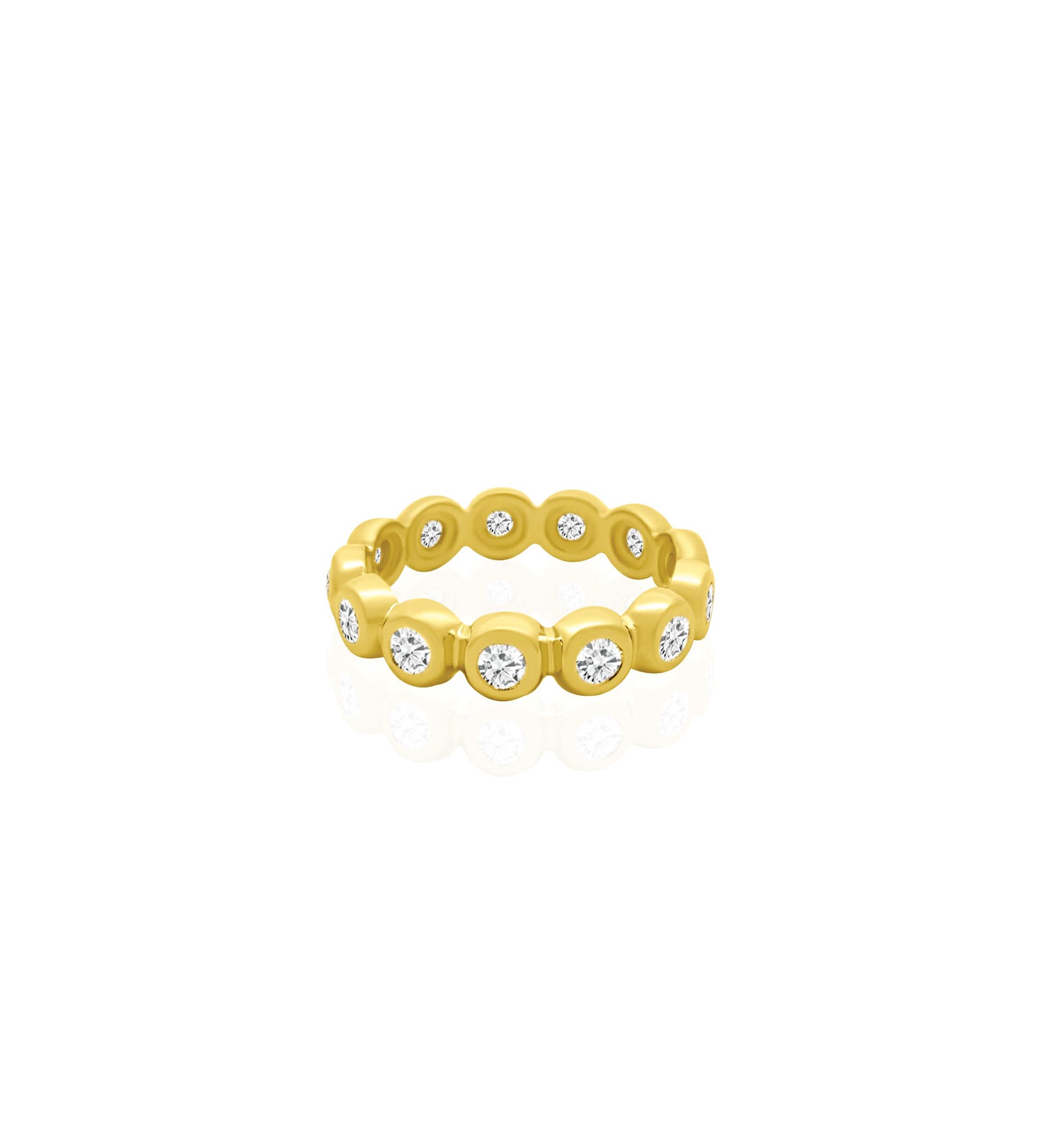 Eternity Bezel Diamond Ring 14k Yellow Gold, Diamond / 7