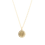 Goldhive-Diamond Disc Necklace-Necklaces-14k Yellow Gold, Diamond-Blue Ruby Jewellery-Vancouver Canada