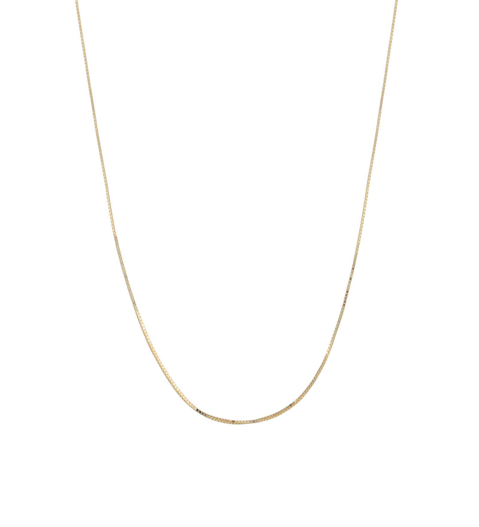 Box Chain 14k Yellow Gold / 18"