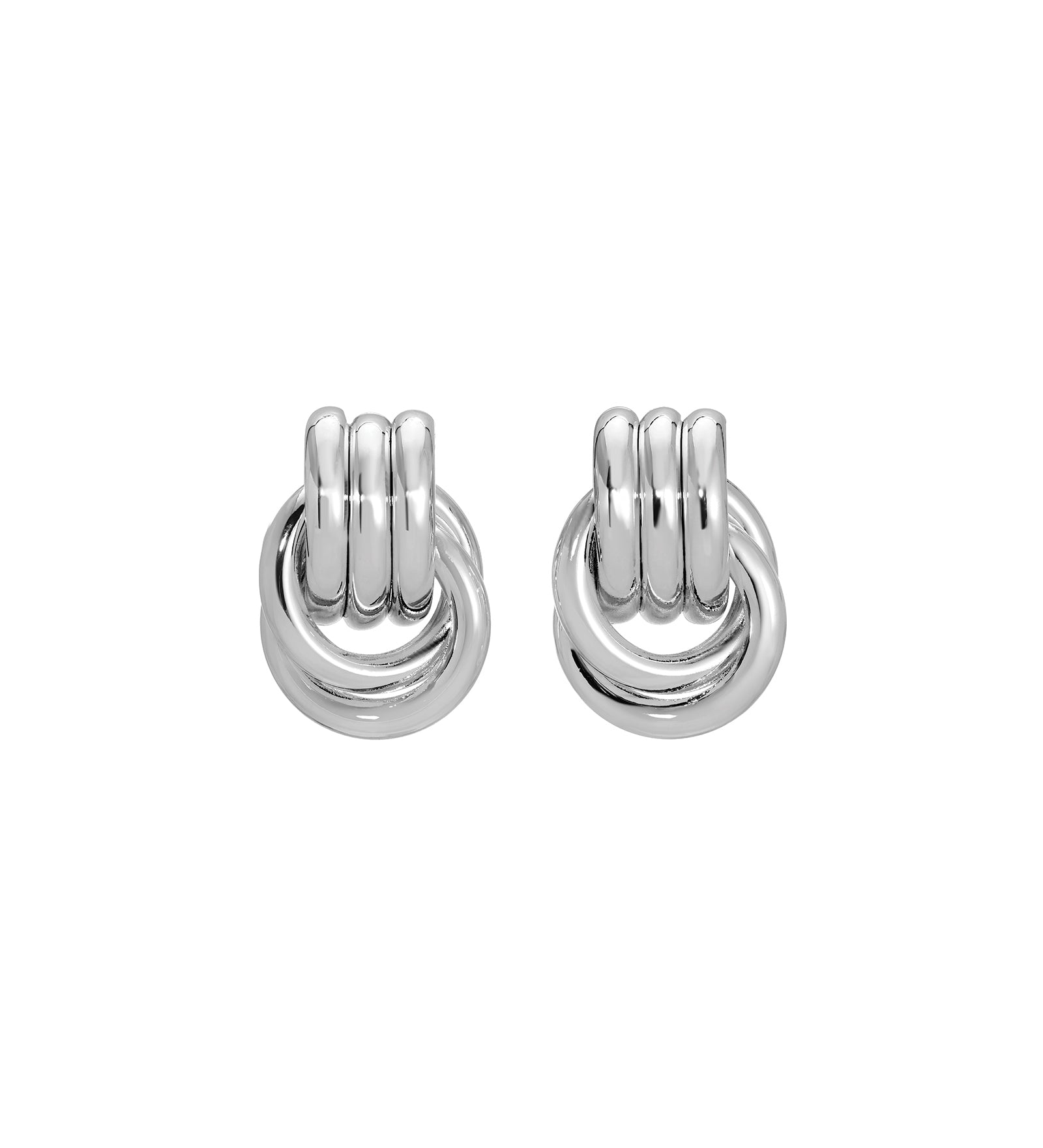 Baby Knot Studs Silver Plated