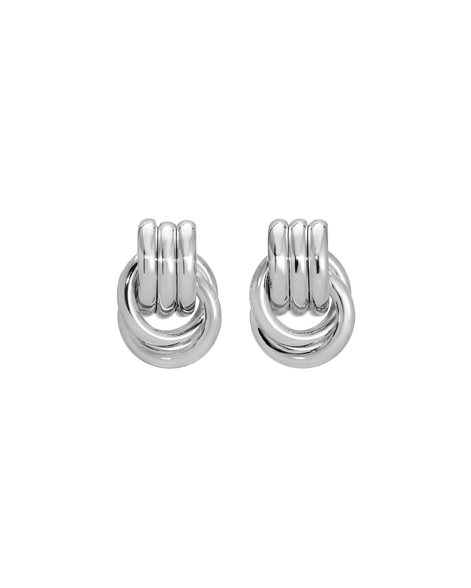 Baby Knot Studs Silver Plated