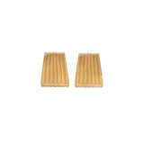 Ribbed Studs 18k Gold Plated