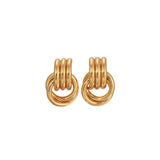 Double Knot Studs 18k Gold Plated