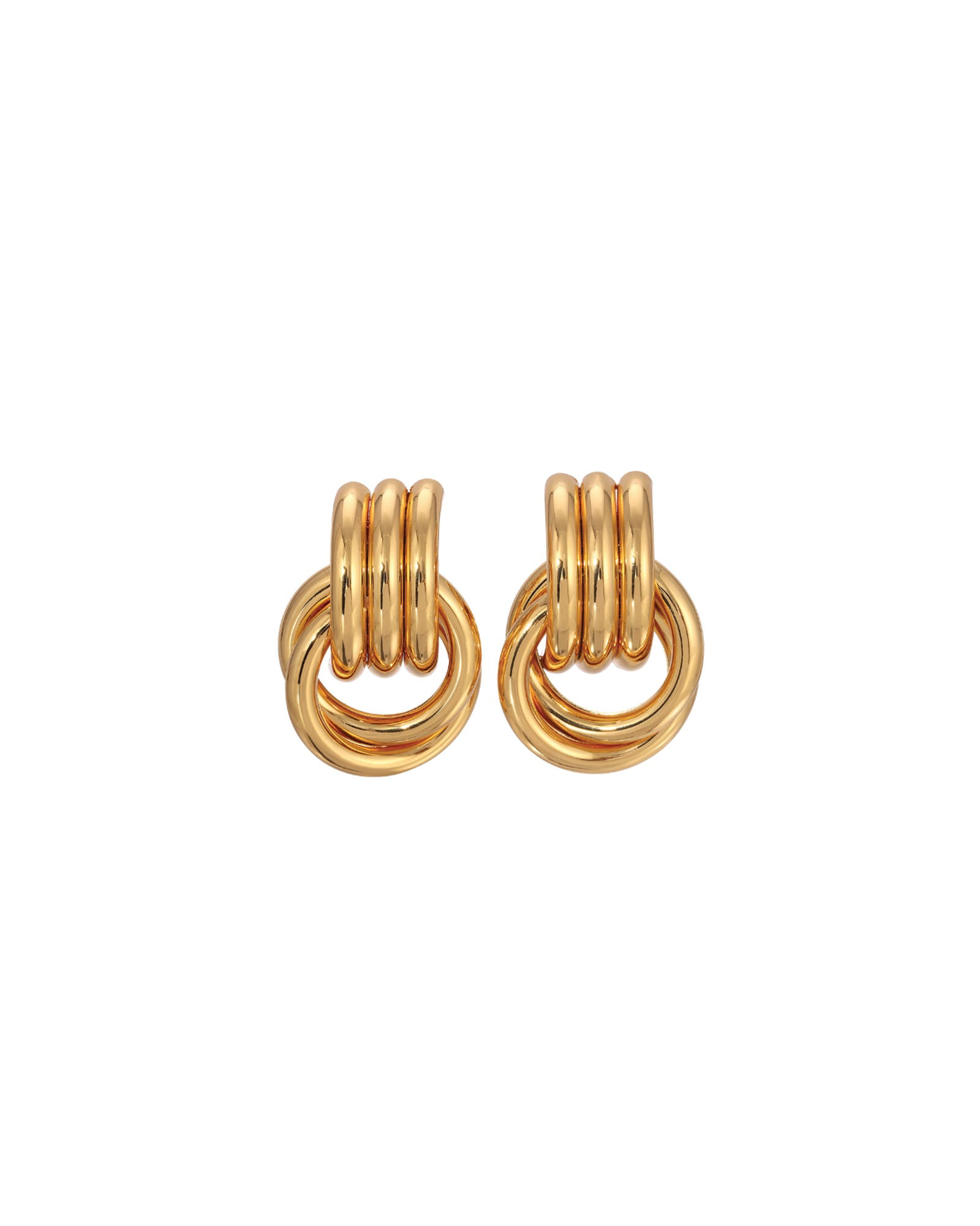 Double Knot Studs 18k Gold Plated