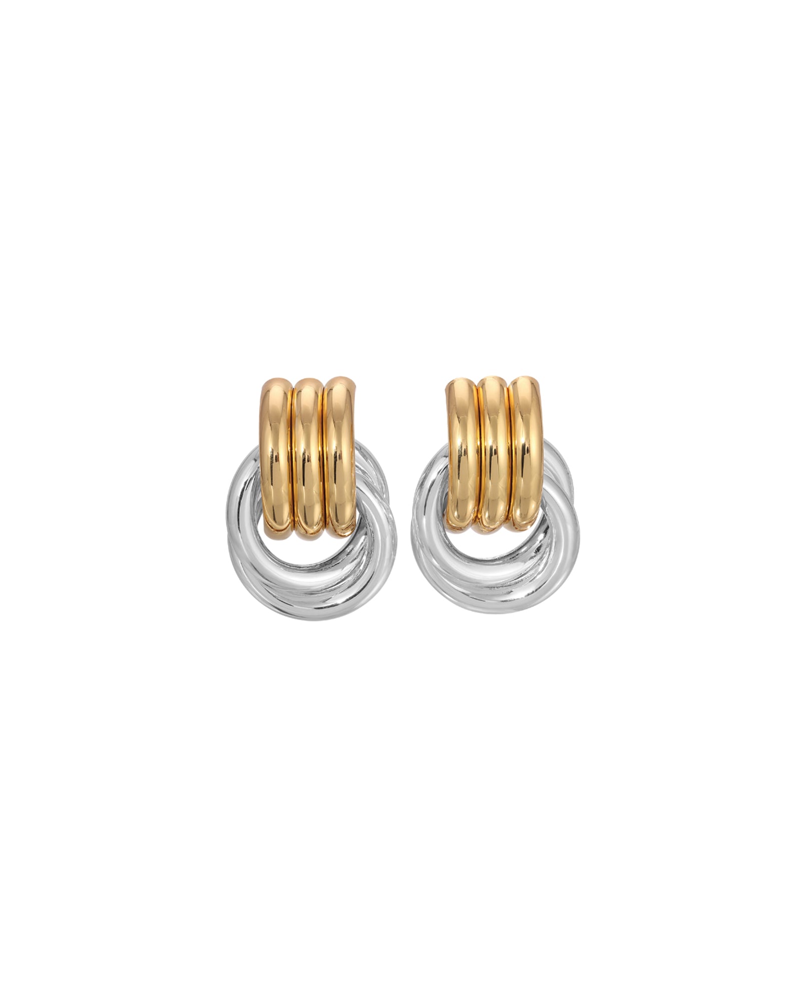 Double Knot Studs 18k Gold Plated, Silver Plated