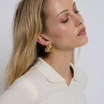 Tri Earrings 18k Gold Plated