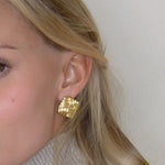 Wind  Earrings 18k Gold Plated