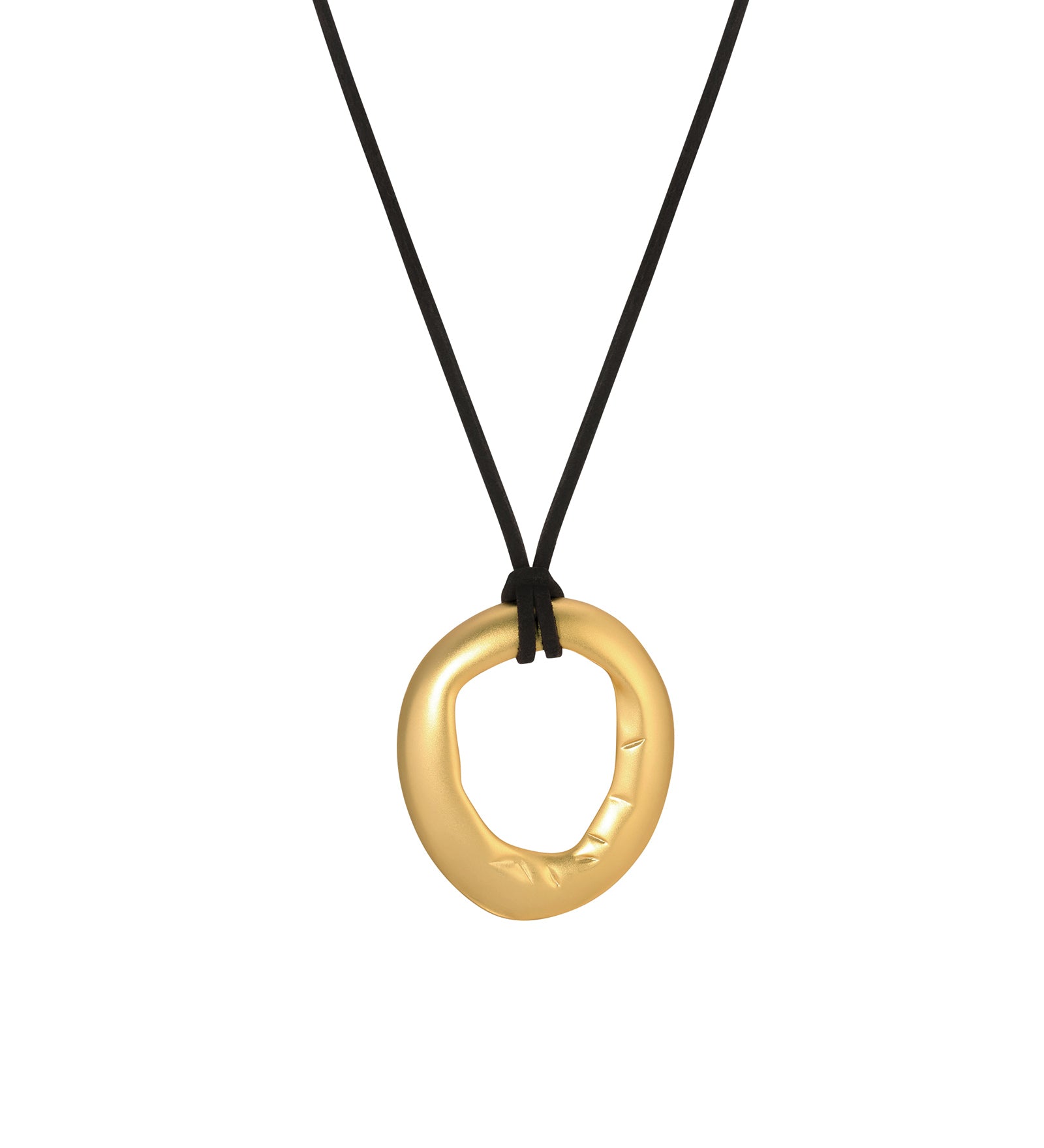 Black Mini Necklace 18k Gold Plated, Black Suede Cord