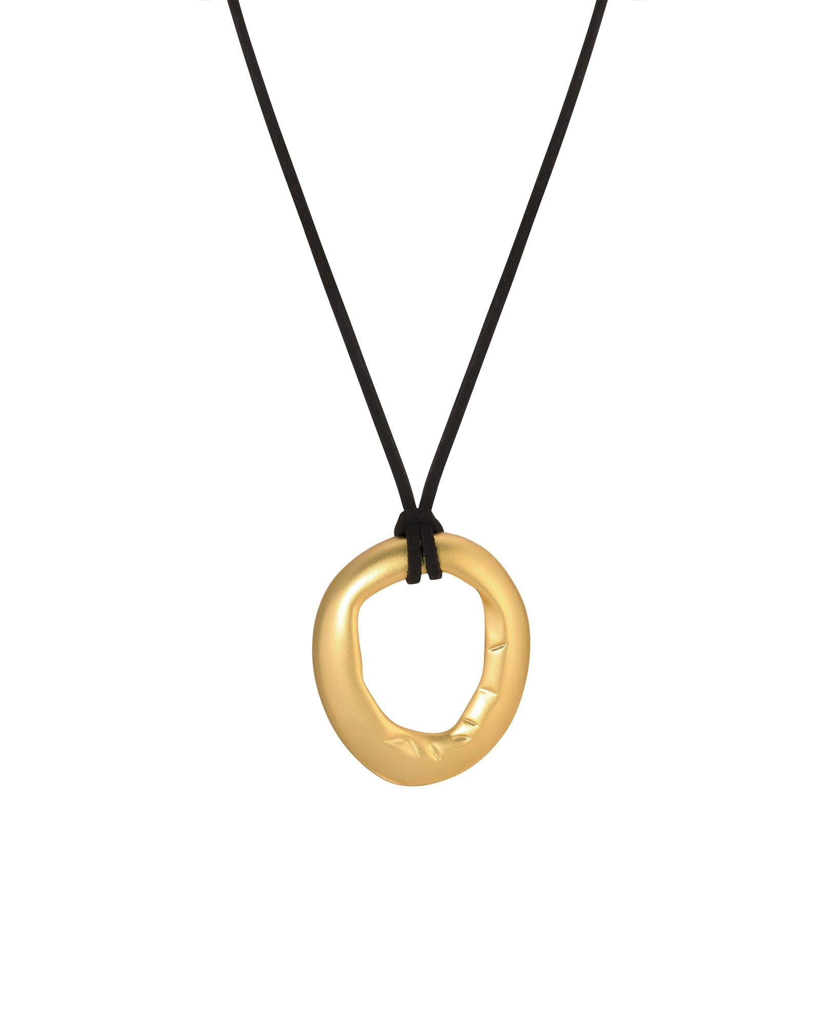 Black Mini Necklace 18k Gold Plated, Black Suede Cord