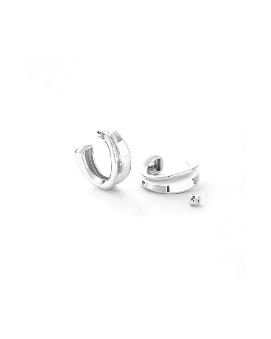 Doune Chunky Hoops Silver Plated