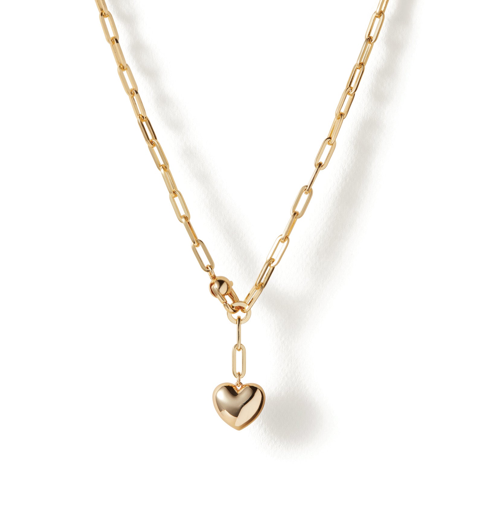 Puffy Heart Chain 14k Gold Plated